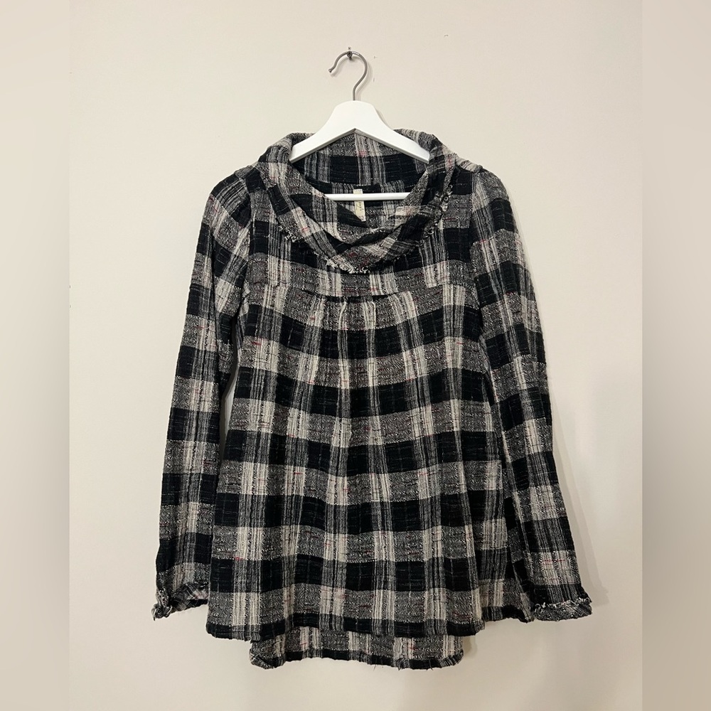 FREE PEOPLE PLAID TUNIC XS
